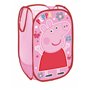Superdiver - Corbeille pliable Peppa Pig - Licence officielle - Rangement jouets et vêtements - 36x36x58 cm - Légère et compacte