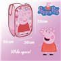Superdiver - Corbeille pliable Peppa Pig - Licence officielle - Rangement jouets et vêtements - 36x36x58 cm - Légère et compacte