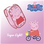 Superdiver - Corbeille pliable Peppa Pig - Licence officielle - Rangement jouets et vêtements - 36x36x58 cm - Légère et compacte