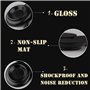 Piano Caster Cups Set of 4 Furniture Leg Pads Protection ABS Black