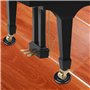 Piano Caster Cups Set of 4 Furniture Leg Pads Protection ABS Black