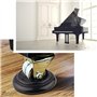 Piano Caster Cups Set of 4 Furniture Leg Pads Protection ABS Black