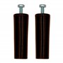 MICEL 91780 Lot de 2 butées pour volet roulant avec vis en métal métrique 6 en plastique marron 60 x 20 mm