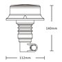 Gyrophare LED orange 18X 1W R65
