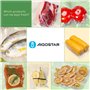 Aigostar Sac Sous Vide Alimentaire, Pack de 6 Rouleaux (20x300 cm et 28x300 cm), Sans BPA, Approuvé par la FDA, Sacs Sous Vide S