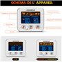Aigostar Elliott - Thermometre Cuisine numérique/minuteur de cuisine, Sonde Temperature, Thermomètre à Viande, Écran LCD Rétroéc