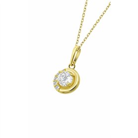Pendentif Femme Lotus HIN00218/45 Doré