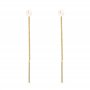 SINGULARU - Boucles d'oreilles Falling Pearl. Argent 925 avec finition plaqué or 18 kt. Sans fermoir. Bijoux pour femme