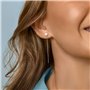 SINGULARU - Boucles d'oreilles Falling Pearl. Argent 925 avec finition plaqué or 18 kt. Sans fermoir. Bijoux pour femme