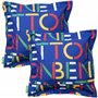 Benetton Lot de 2 Coussins 100% Coton