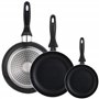 Batterie de cuisine 5 pièces en acier inoxydable + Set de 3 poêles Ø16Ø20Ø24 alu pressé