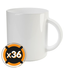 PixColor - 36 Tasses à sublimation en céramique blanche avec poignée | Capacité de 350 ml (11 oz) | Catégorie AAA | Résiste au m