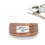 HALOTEC. 25 mètres Câble parallèle flexible transparent cuivre PVC 2 x 0