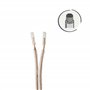 HALOTEC. 25 mètres Câble parallèle flexible transparent cuivre PVC 2 x 0,50 mm² | Câble double transparent cuivre | Cordon élect