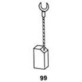 Balais de Charbon Asein 0727 pour Outils Électriques Peugeot - 6x8x18 mm