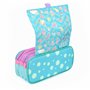 office box Colorline Trousse triple design avec grands compartiments intérieurs avec fermeture éclair individuelle, multicolore,