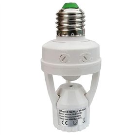 PS-TECH Douille avec détecteur de mouvement PIR Ampoules avec culot E27 pour une utilisation en intérieur avec réglage du temps