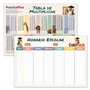 PracticDomus Trousse de rangement triple avec fermeture éclair individuelle, trousse pour matériel scolaire et voyage, yeux, Tri