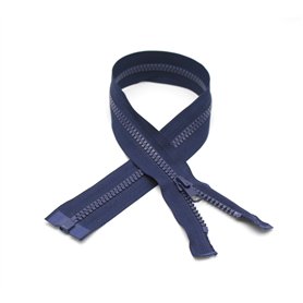 DOJA Barcelona | Fermeture Eclair 60 cm Bleu Marine | Pack 10 Fermeture Eclair Séparable #5 | Curseur Automatique | Dent en Plas