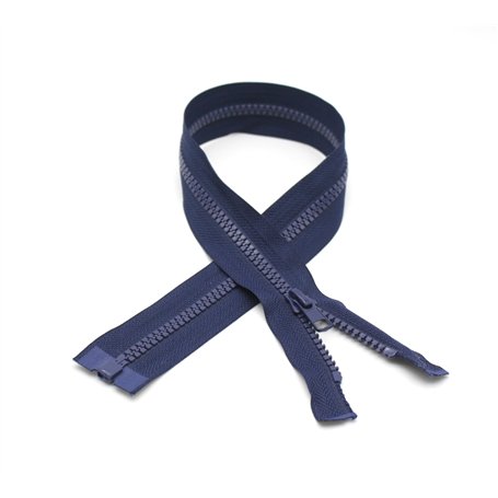 DOJA Barcelona | Fermeture Eclair 60 cm Bleu Marine | Pack 10 Fermeture Eclair Séparable #5 | Curseur Automatique | Dent en Plas