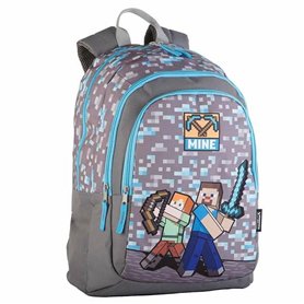 Cartable Minecraft Gris 44 x 30 x 20 cm