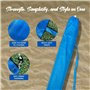 Housse de parasol de plage avec poignée. Housse pour parasol de plage avec poignée bleue. Complément ou accessoire de rechange p