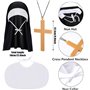 Coiffure De Soeur Pour Costume Pour Fille Ou Femme. Accessoires Pour Halloween. Terreur Ou Peur Du Chapeau De Soeur. Voile Pour 