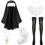 Coiffure De Soeur Pour Costume Pour Fille Ou Femme. Accessoires Pour Halloween. Terreur Ou Peur Du Chapeau De Soeur. Voile Pour 