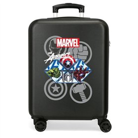 Marvel Avengers The Avengers Heroes Valise Cabine Noir 38x55x20 cms ABS Rigide Serrure à combinaison latérale 34L 2.74 kgs 4 rou