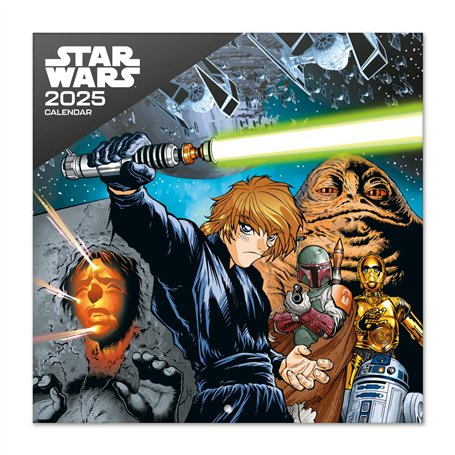 Grupo Erik - Calendrier Mural 2025 Star Wars | Calendrier Mensuel 30x60cm - De Janvier 2025 à Décembre 2025