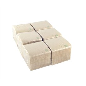 Hostelnovo Lot de 600 serviettes écologiques pour cocktail de la marque Bio-Eco Couleur naturelle Serviette en papier 100 % recy