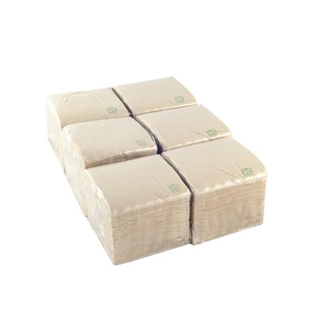 Hostelnovo Lot de 600 serviettes écologiques pour cocktail de la marque Bio-Eco Couleur naturelle Serviette en papier 100 % recy