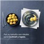 Lot de 300 serviettes cocktail en papier blanc + porte-serviettes de table en acier inoxydable - Texture micro-point - Plus épai