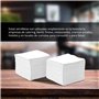 Lot de 300 serviettes cocktail en papier blanc + porte-serviettes de table en acier inoxydable - Texture micro-point - Plus épai