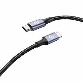 Câble USB-C vers USB-C Subblim SUBCAB-C10002 2 m Noir