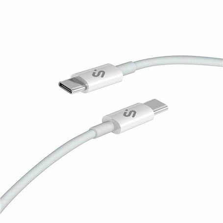 Câble USB-C vers USB-C Subblim SUBCAB-C10010 1 m Blanc Noir