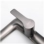 INEX EUROPA Robinet lavabo gris - gris métal avec 5 ans de garantie, design minimaliste EDM77188, laiton vierge facile insolatio