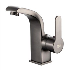 INEX EUROPA Robinet lavabo noir titane avec 10 ans de garantie design incurvé économie d'eau