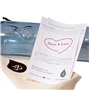 Sacred Essence Om Water Gratitude Bouteille de table en verre recyclé sans plomb 1,2 l, avec bouchon en liège naturel
