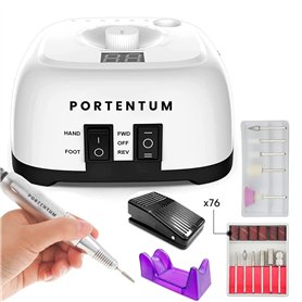 Tour à ongles professionnel 35000 tr/min Kit de manucure et pédicure électrique à 16 éléments