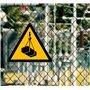 Becral - Autocollant Charge suspendue/Panneau Triangle W015 homologué, ASR A1.3, DIN EN ISO 7010 polyester jaune noir (70 mm - 1