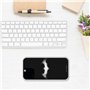 Personalaizer Coque pour iPhone 15 Pro Max - Coque en Silicone TPU Souple Transparente - Motif Batman Logo Blanc