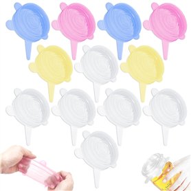 Couvercle boite de conserve yaourt confiture 12 pieces pour bocaux et canettes flexibles reglables durables et respectueux de l'