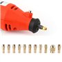 11pcs Mandrin de forage en cuivre à 4 mâchoires jeu de pinces pince de forage torsadée petite pince foret électrique pour mini o