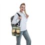 BROLEO Sac à déjeuner isotherme portable motif carte postale vintage imprimé sac à déjeuner réutilisable durable pour homme et f