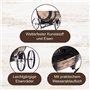 STREND PRO Chariot à fleurs en forme de tonneau de whisky,Sur roues,Design nostalgique en imitation bois réaliste,Pour l'intérie