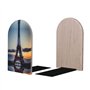 Serre-livres en bois imprimé Tour Eiffel - Robuste et résistant - Pour la maison, le bureau - Accessoire de protection de bureau