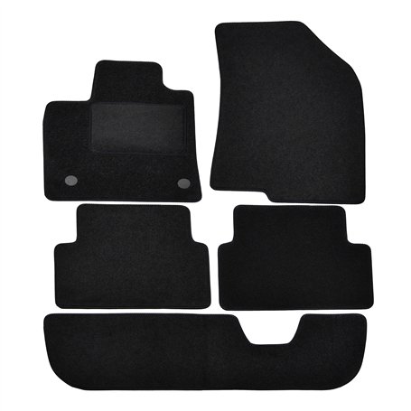 J&J AUTOMOTIVE | Tapis De Sol Noir Velours sur Mesure pour Jogger Depuis 2022 (7 Places) 5 pcs