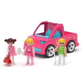 MultiGO Trio Julie Sport Club - Bac à sable pour enfants à partir de 3 ans - Voiture pour fille avec figurines - Jouet de sable