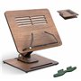 Vigo Support en bois pour livre de cuisine – Support pour ordinateur portable et livre de recettes – Réglable et pliable – Acces